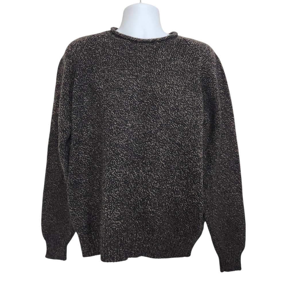 Line of Trade 2XL Wool Blend Crewneck Knit Sweater Marled Brown Bespoke Post